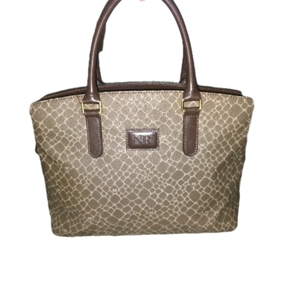 Classic Nina Ricci Brown Patterned Tote Bag - Picture 1 of 9
